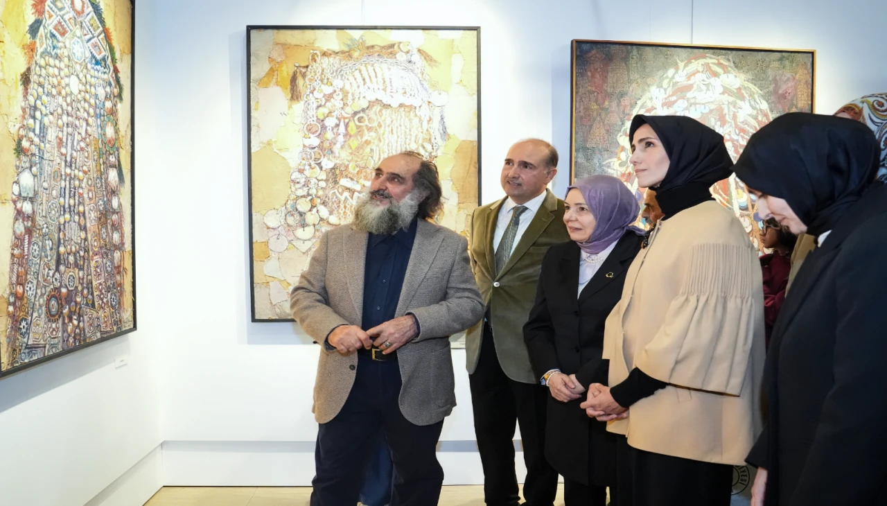 Ressam İlhami Atalay'ın sergisi Dolmabahçe Sarayı'nda açıldı