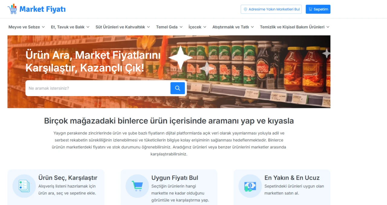 Fiyat manipülasyonlarını önlemek amacıyla Marketfiyati.org.tr hayata geçirildi